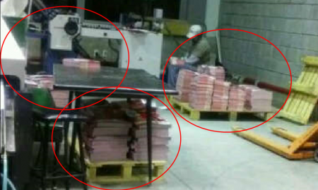 Propaganda electoral impresa en talleres de la UAEH, con c&aacute;maras de vigilancia. Foto: la sosa nostra (blog)