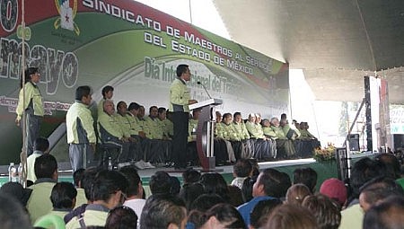 El Sindicato de Maestros al servicio del Edomex, otro de los brazos pol&iacute;ticos del Grupo Atlacomulco. Foto: red