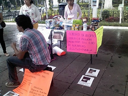 Solidaridad para La Monta&ntilde;a Guerrero desde Puebla. Foto: Joann Carlos Ferrer