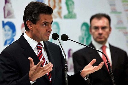Pe&ntilde;a Nieto y Videgaray. Foto: labamba.com.mx