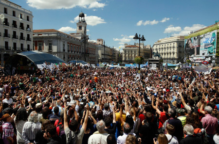 Plaza del Sol de Madrid, el 15 de mayo de 2011