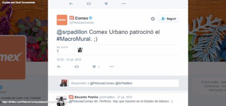 Pinturas Comex, patrocinador.