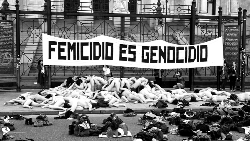 #FeminicidioEsGenocidio Acción contra la violencia hacia las mujeres en Argentina