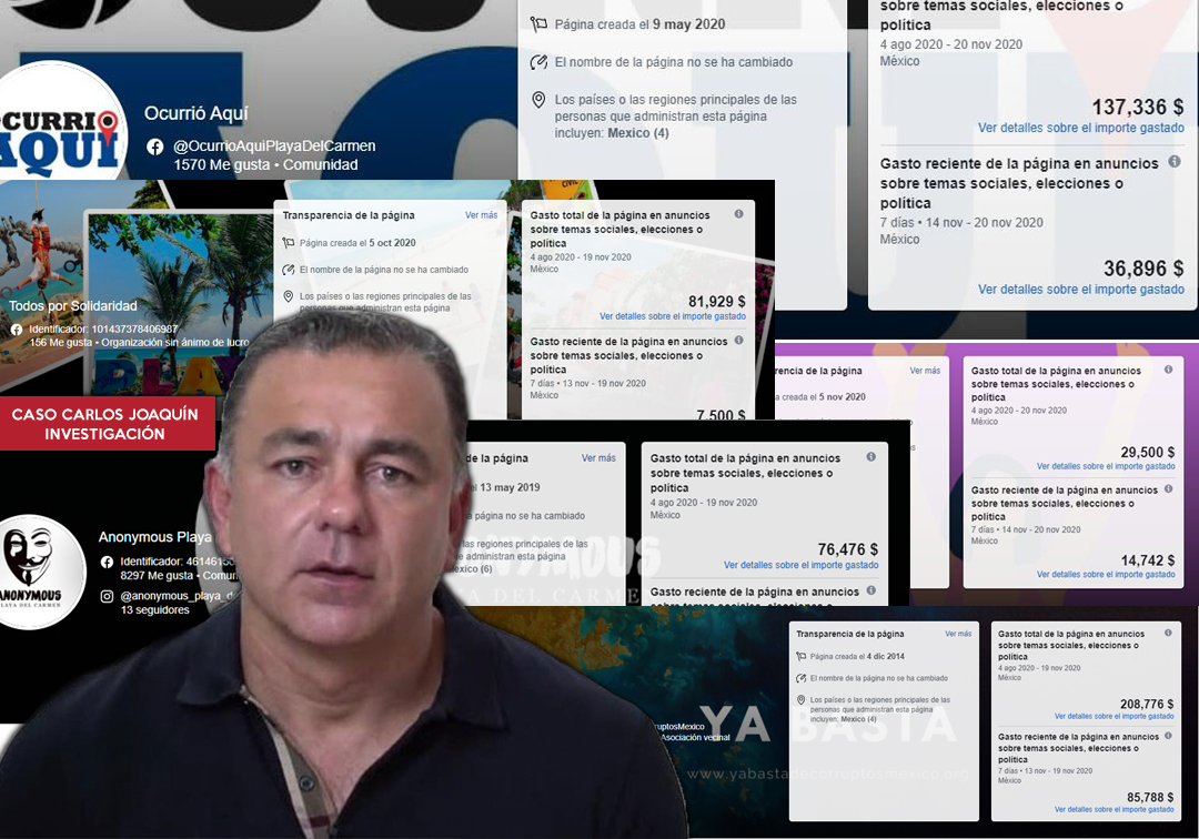 Gobierno de QRoo paga medio millón de pesos en campañas de calumnias por Facebook contra Carlos Mimenza