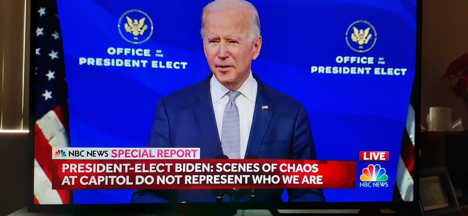 «Nuestra democracia está bajo ataque sin precedentes»: Biden pide a Trump que frene el asalto al Capitolio