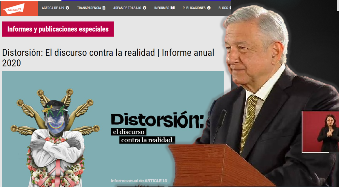 Organizaciones y periodistas de diferentes países apoyan a Artículo 19 contra señalamientos de AMLO