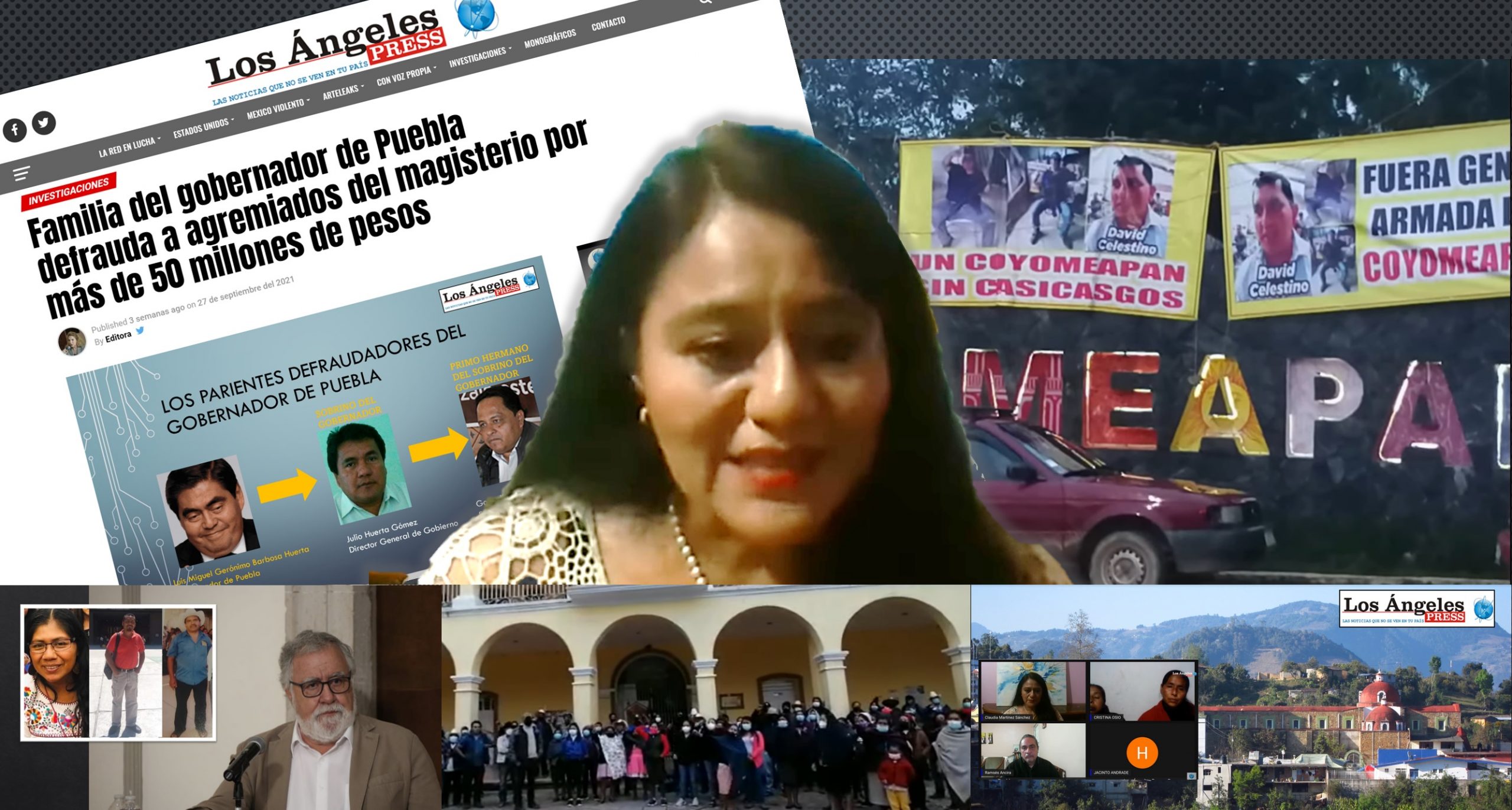 Periodista de Los Ángeles Press amenazada por denunciar corrupción y represión del gobernador de Puebla