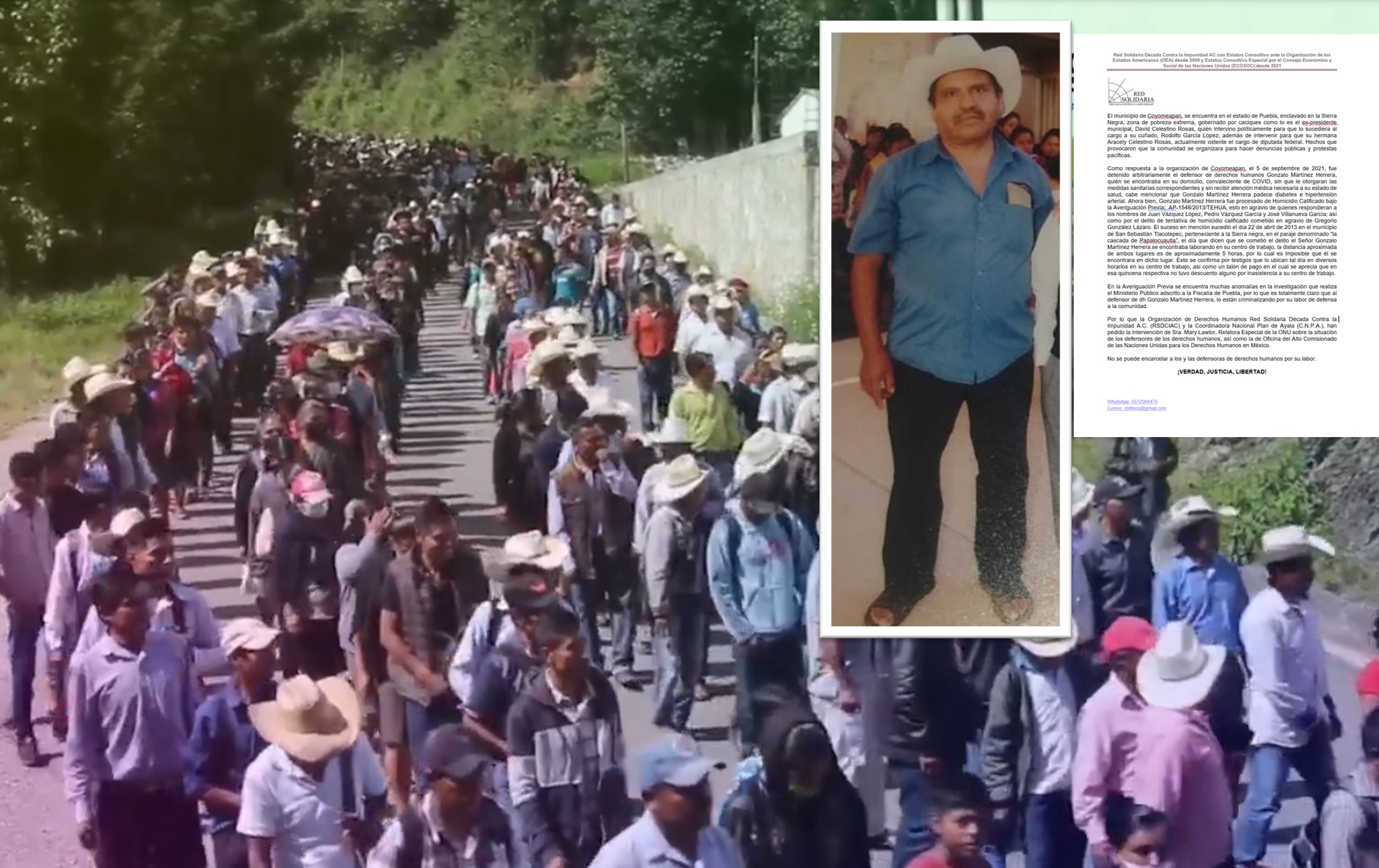 ¿Quién es el defensor de derechos humanos Gonzalo Martínez Herrera, en la resistencia de Coyomeapan, Puebla?