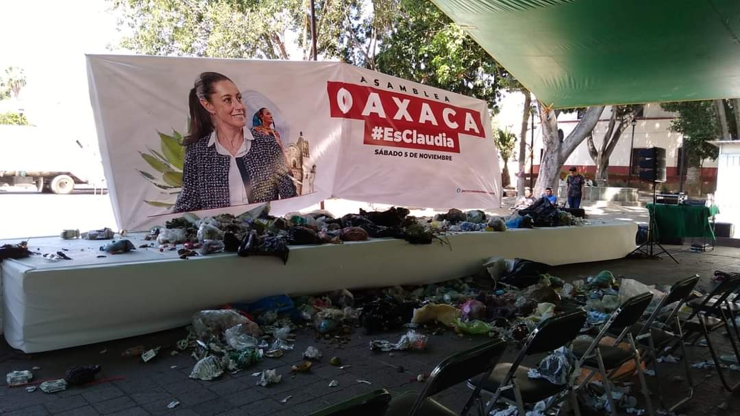#EsClaudia, de las porras a la basura