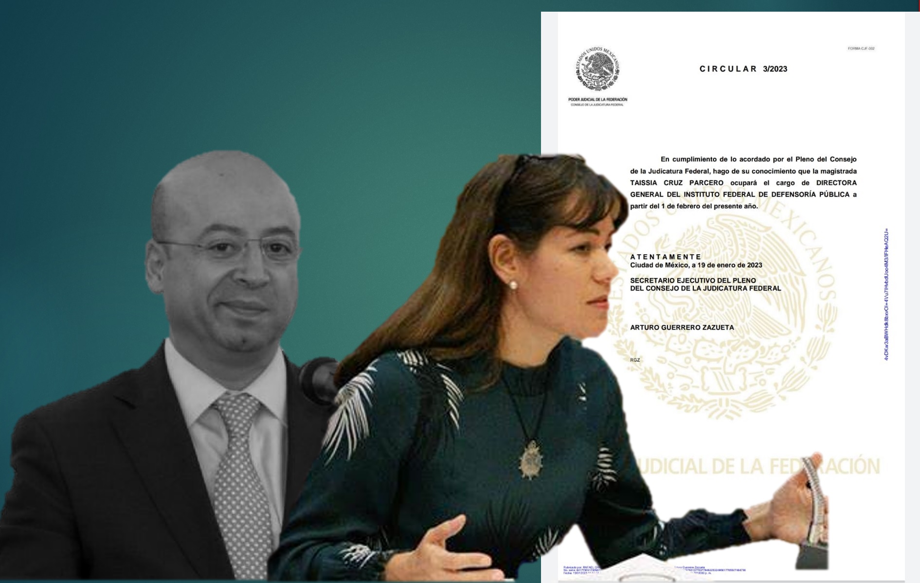 Taissia Cruz Parcero, esposa del excomisionado Renato Sales, nueva titular del Instituto Federal de Defensoría Pública