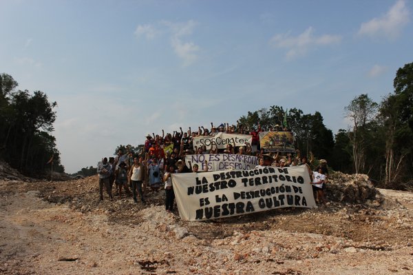La protesta, lo que se pretende ocultar también del Tren Maya