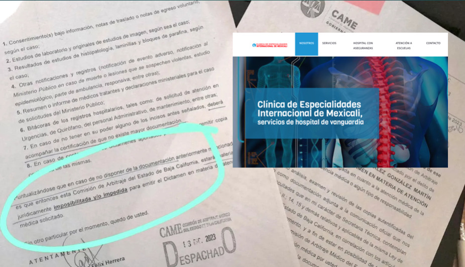Médico alteró expediente de niño fallecido por negligencia en Mexicali