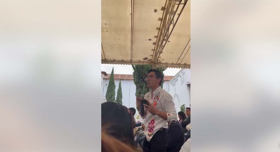 Estudiante indígena cuestiona a Lenia Batres por Reforma Judicial