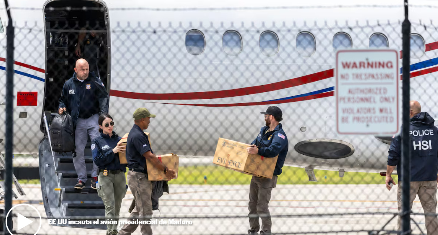 EEUU confisca avión de Maduro y él ordena arresto de González Urrutia