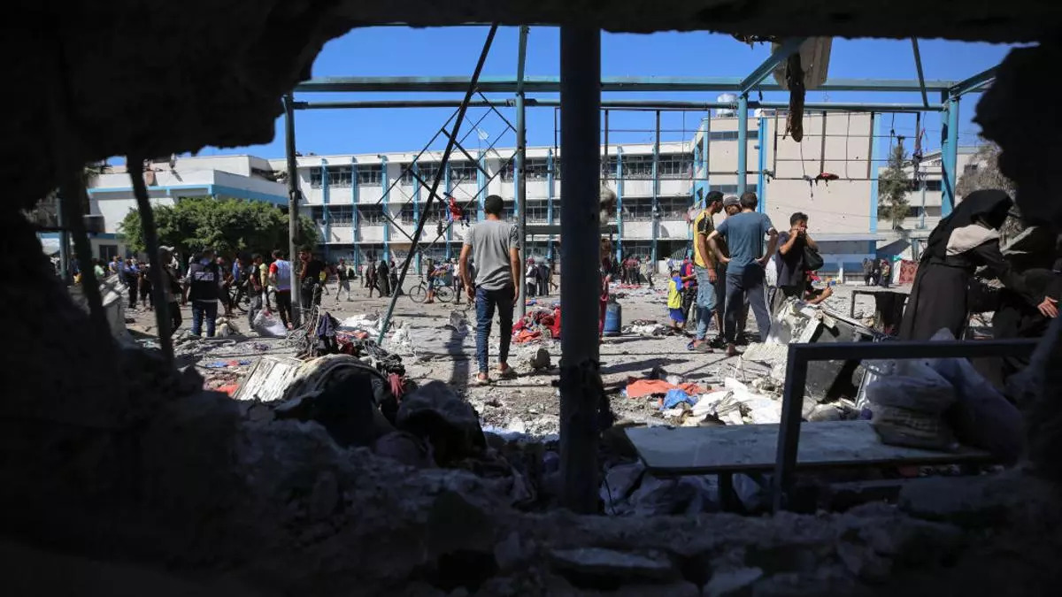 Regreso a la escuela en Gaza: en ruinas o refugio para desplazados 