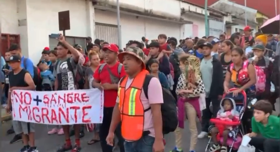 “No más sangre de migrantes“ clama caravana desde Chiapas