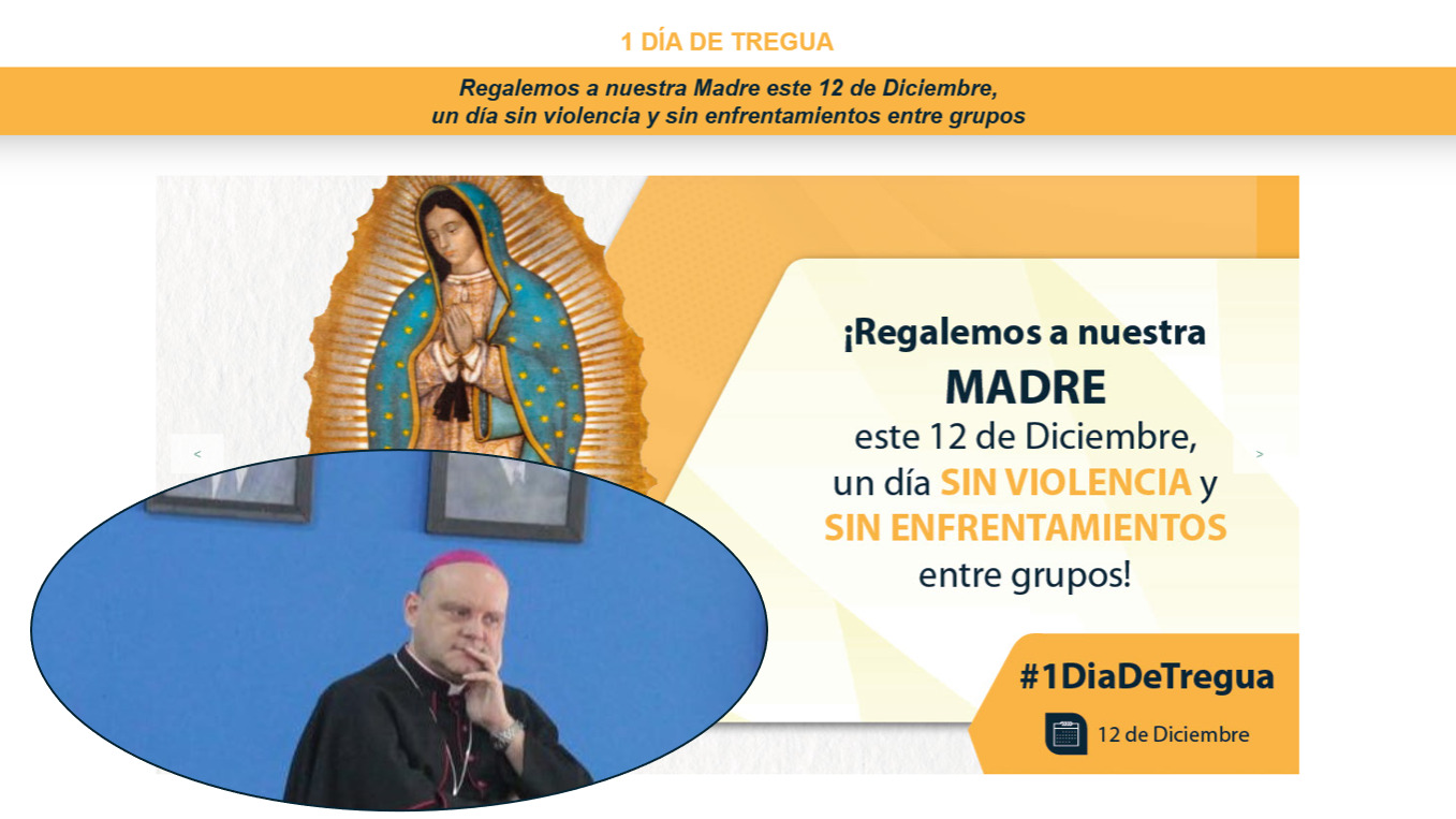 Iglesia Católica llama a tregua el día de la Virgen de Guadalupe