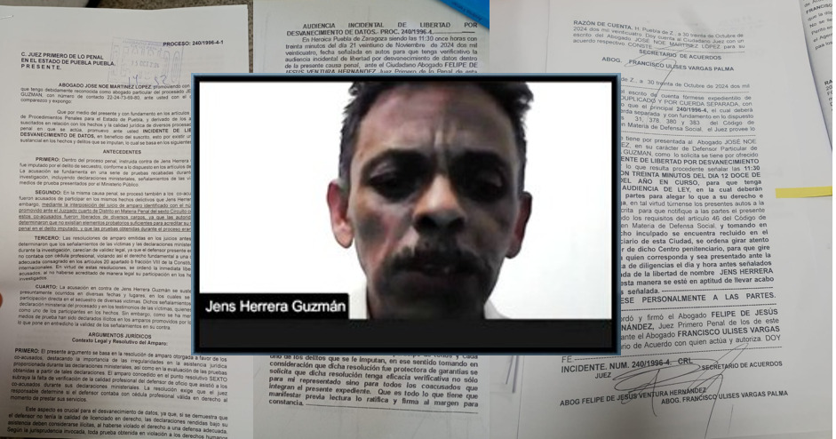 Jens Herrera Guzmán: 28 años en prisión preventiva en Puebla