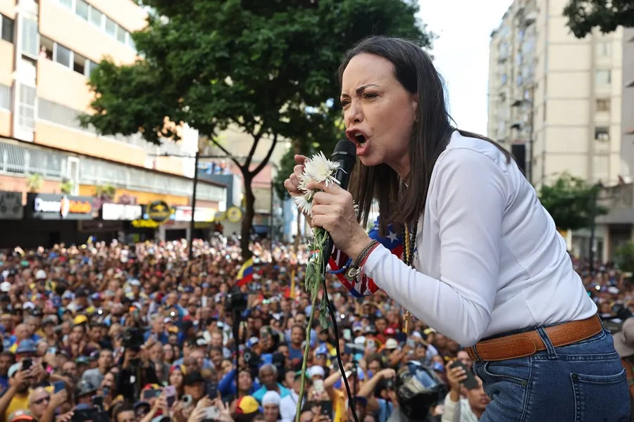 María Corina Machado, detenida tras las protestas en Caracas