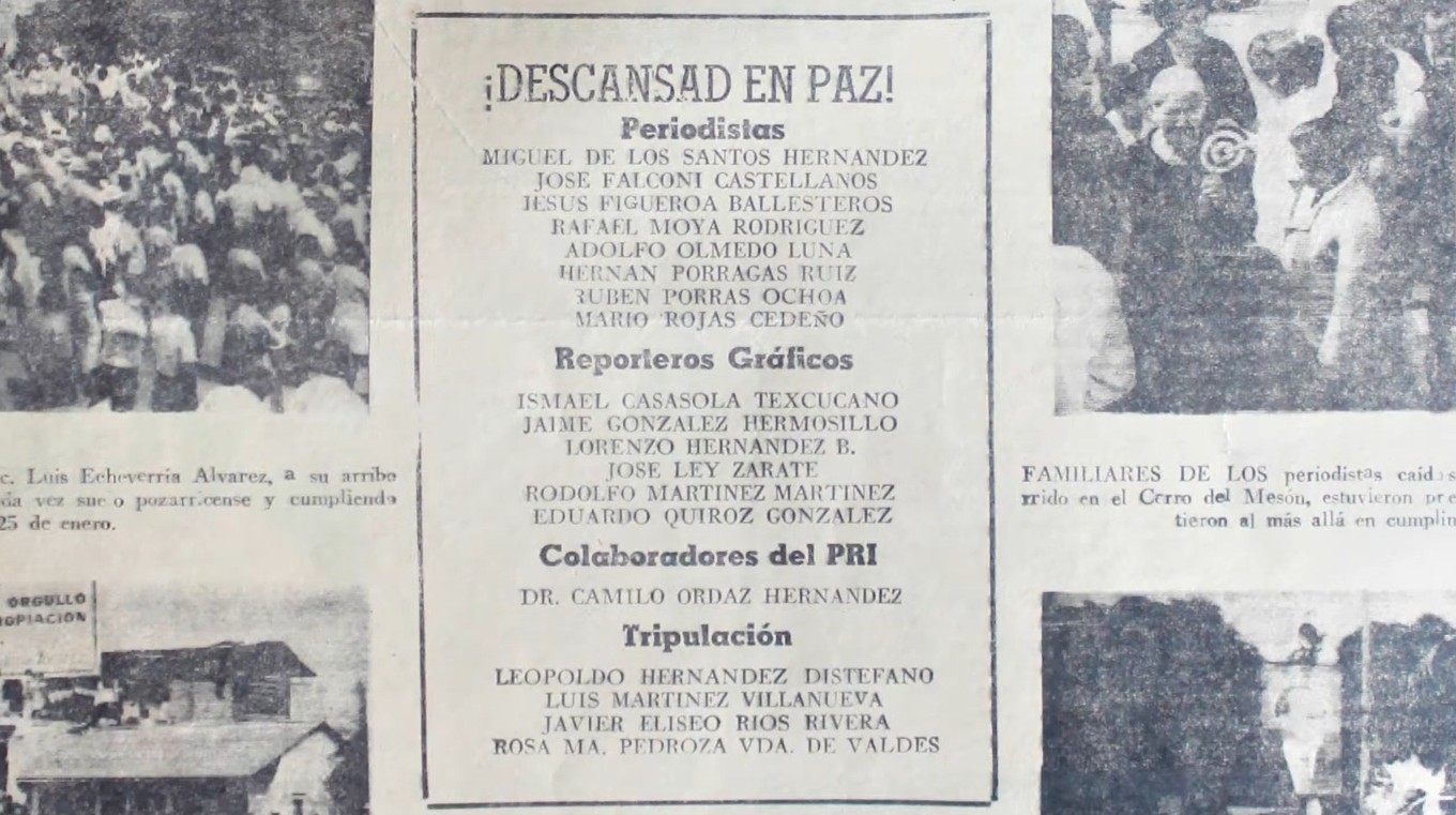 Una esquela publicada en su momento por la prensa local de Poza Rica, Veracruz, en memoria de los fallecidos. Una esquela publicada en su momento por la prensa local de Poza Rica, Veracruz, en memoria de los fallecidos.