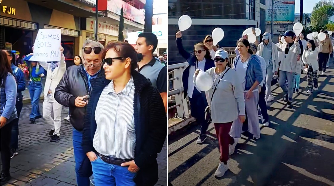 Marchas en Tulancingo exigen paz y seguridad a la alcaldesa