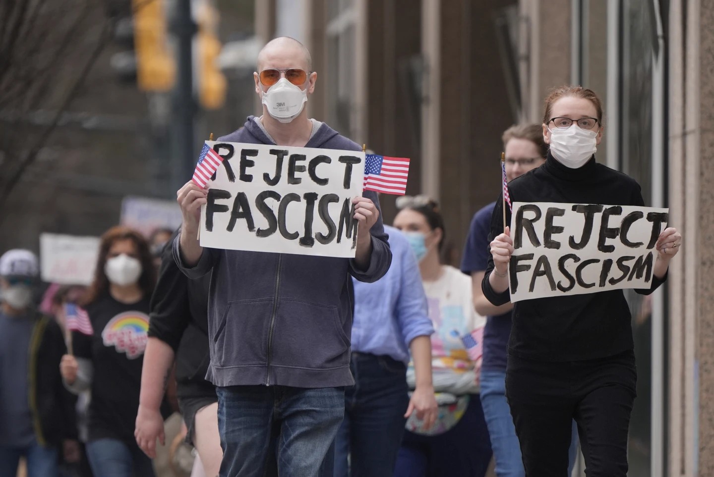 Manifestantes en Washington. Foto: AP Manifestantes en Washington. Foto: AP