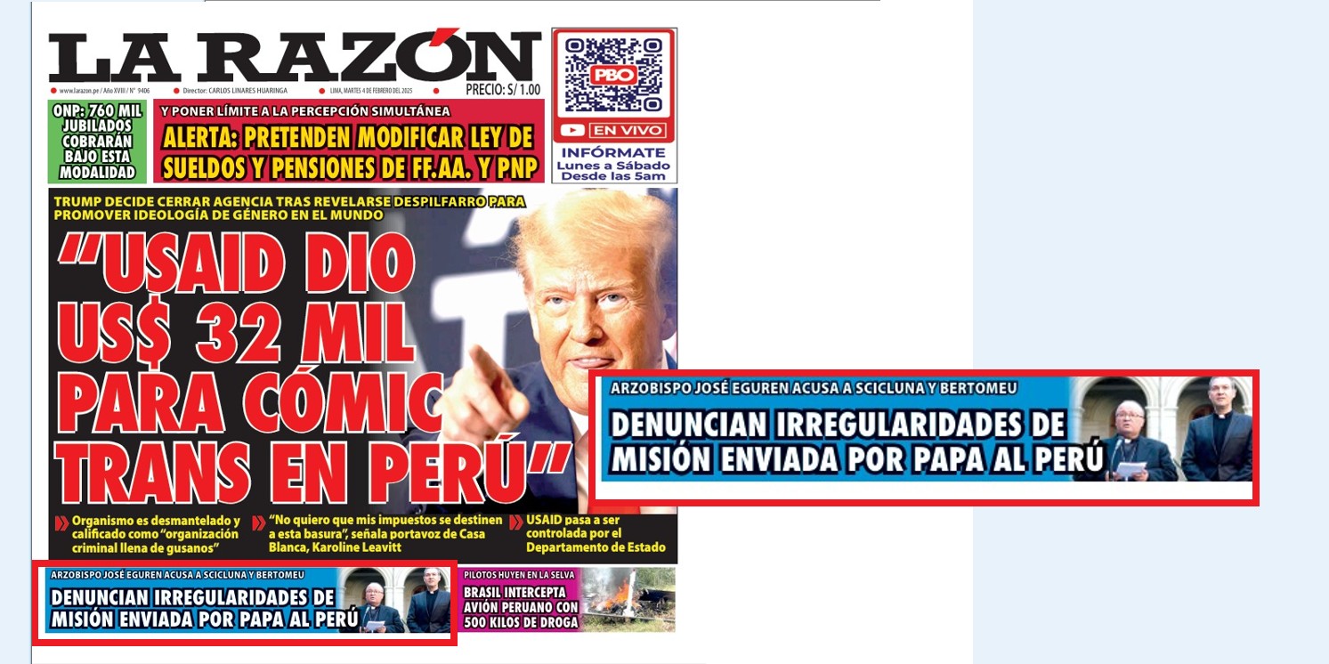 La Razón de Perú, 4 de febrero de 2025.