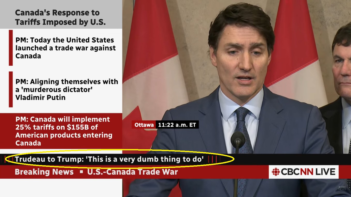 Trudeau a Trump: “esto es una cosa muy tonta“.
