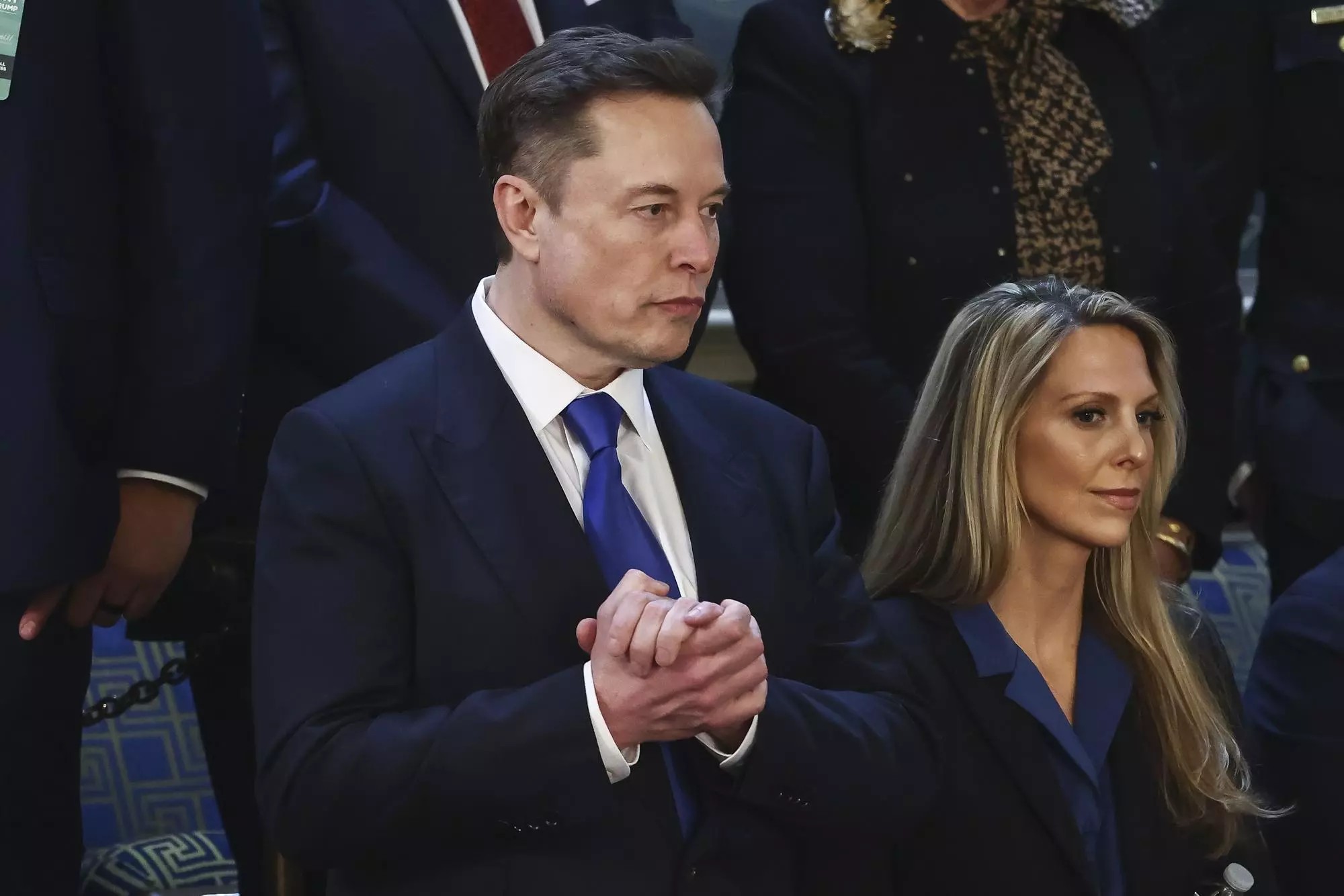 Elon Musk, en el discurso de Trump en el Capitolio de EEUU. Foto: EFE/EPA/JIM LO SCALZO