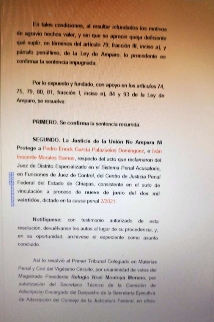Resolución judicial.