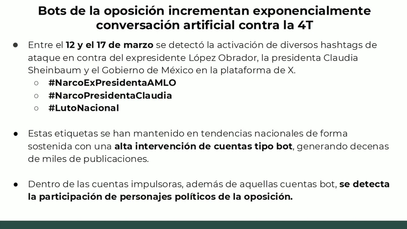 Captura de pantalla de la transmisión del 18 de marzo de 2025.