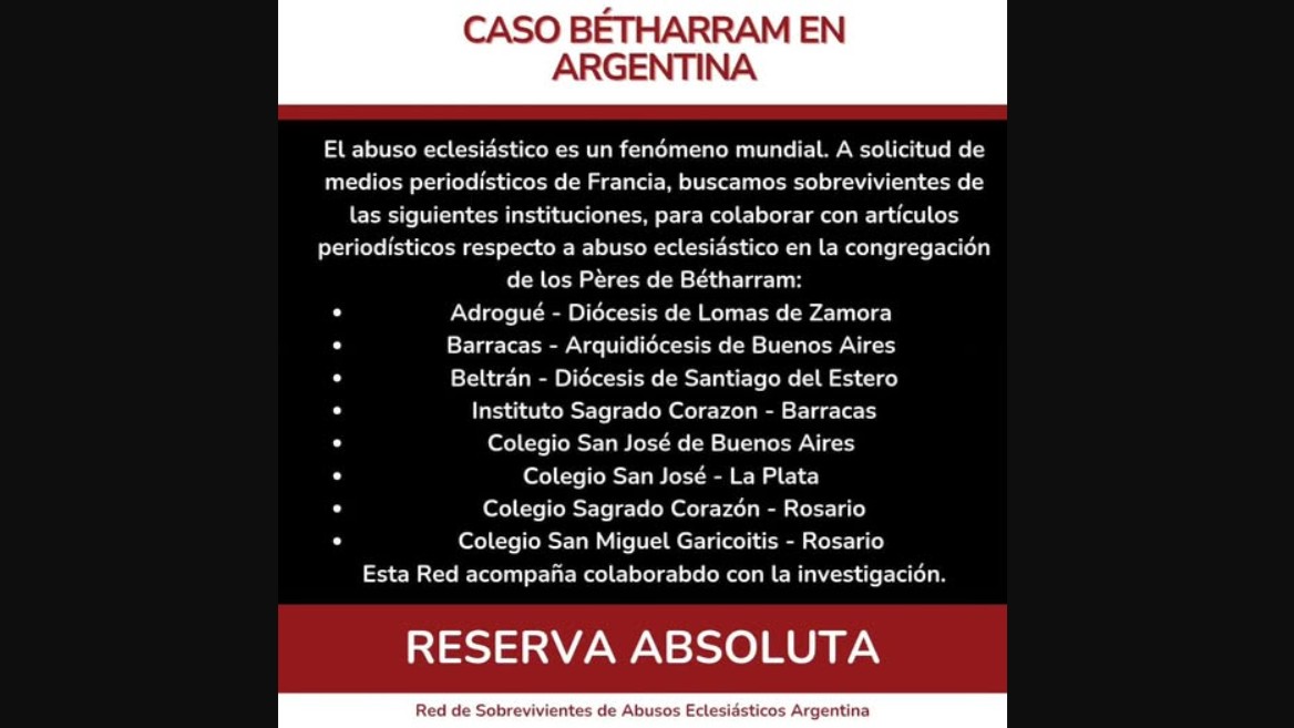 El llamado de la Red Argentina a que los sobrevivientes inicien un proceso. El llamado de la Red Argentina a que los sobrevivientes inicien un proceso.