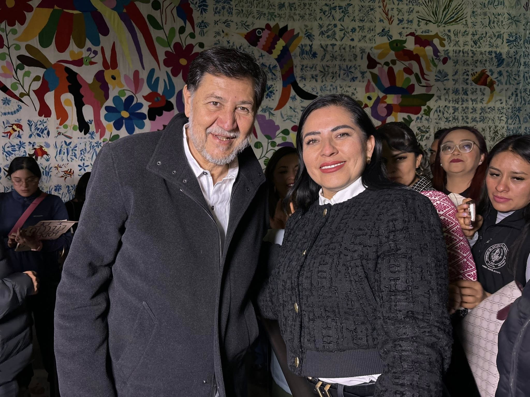 Noroña con diputada Alhely Medina, acusada por agresión sexual a niñas