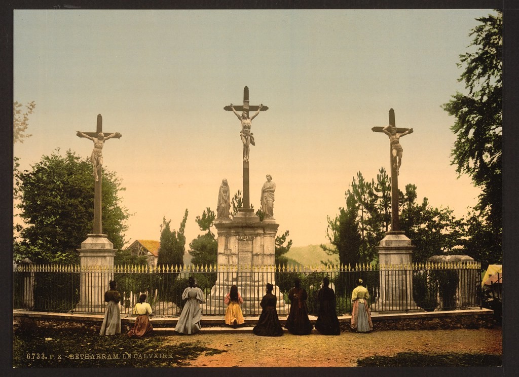 El Calvario de Bétharram, postal de finales del siglo XIX.