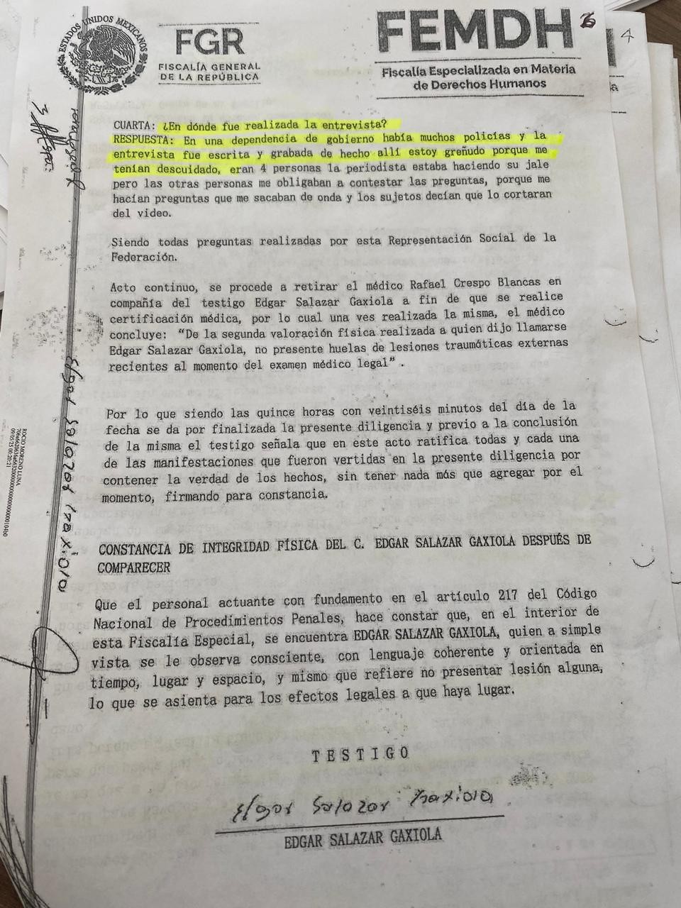 Escrito promovido por Propuesta Cívica y los agentes de la FEADLE Iris Gabriela santoyo Cuervo y Jean Paul Rodríguez Mondragón con declaraciones falsas (5). Escrito promovido por Propuesta Cívica y los agentes de la FEADLE Iris Gabriela santoyo Cuervo y Jean Paul Rodríguez Mondragón con declaraciones falsas (5).