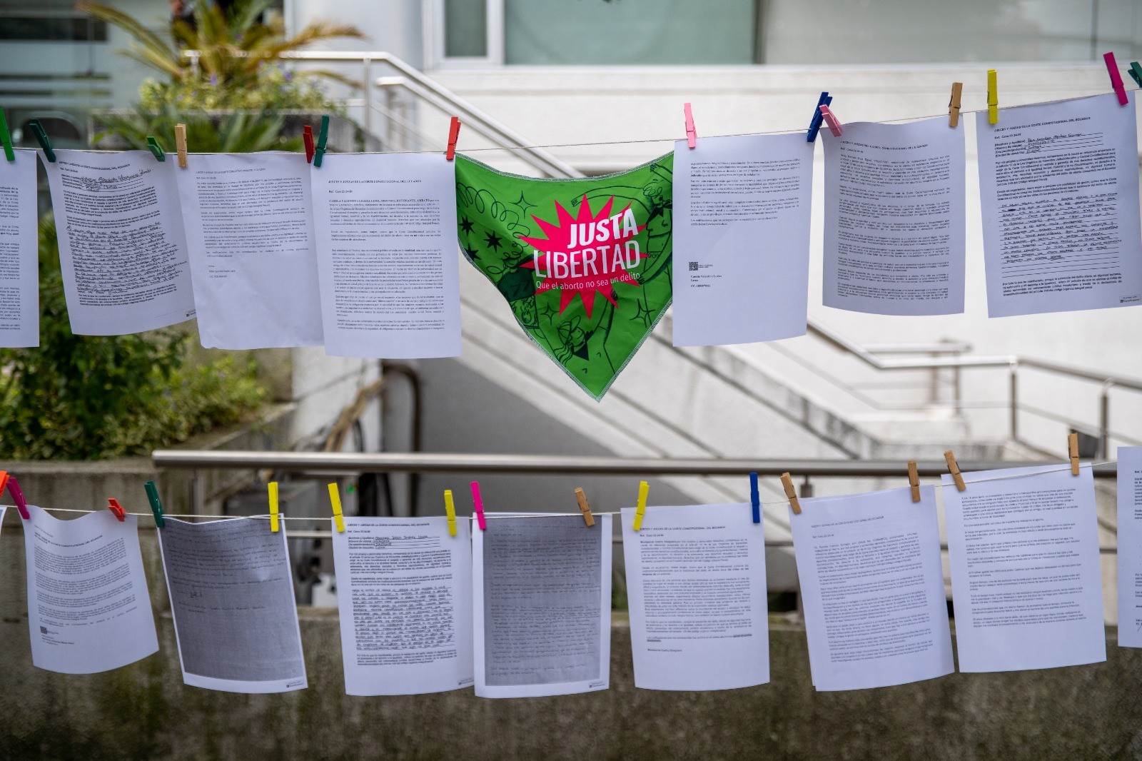 Fueron 168 cartas de mujeres ecuatorianas que se sometieron al aborto clandestino. Foto: Trenza Gestora Comunicacional, Justa Libertad.