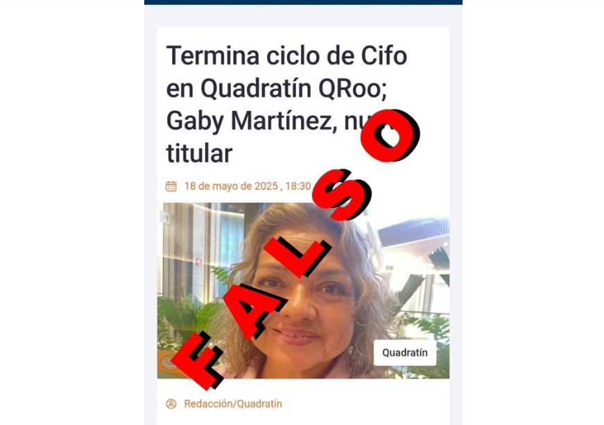 Gaby Martínez desmiente ser directora de Quadratín Quintana Roo