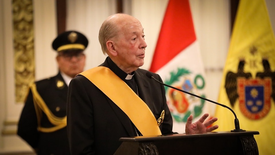 Cardinal Cipriani receiving a medal from the mayor of Lima, January 2025. Cardinal Cipriani receiving a medal from the mayor of Lima, January 2025.