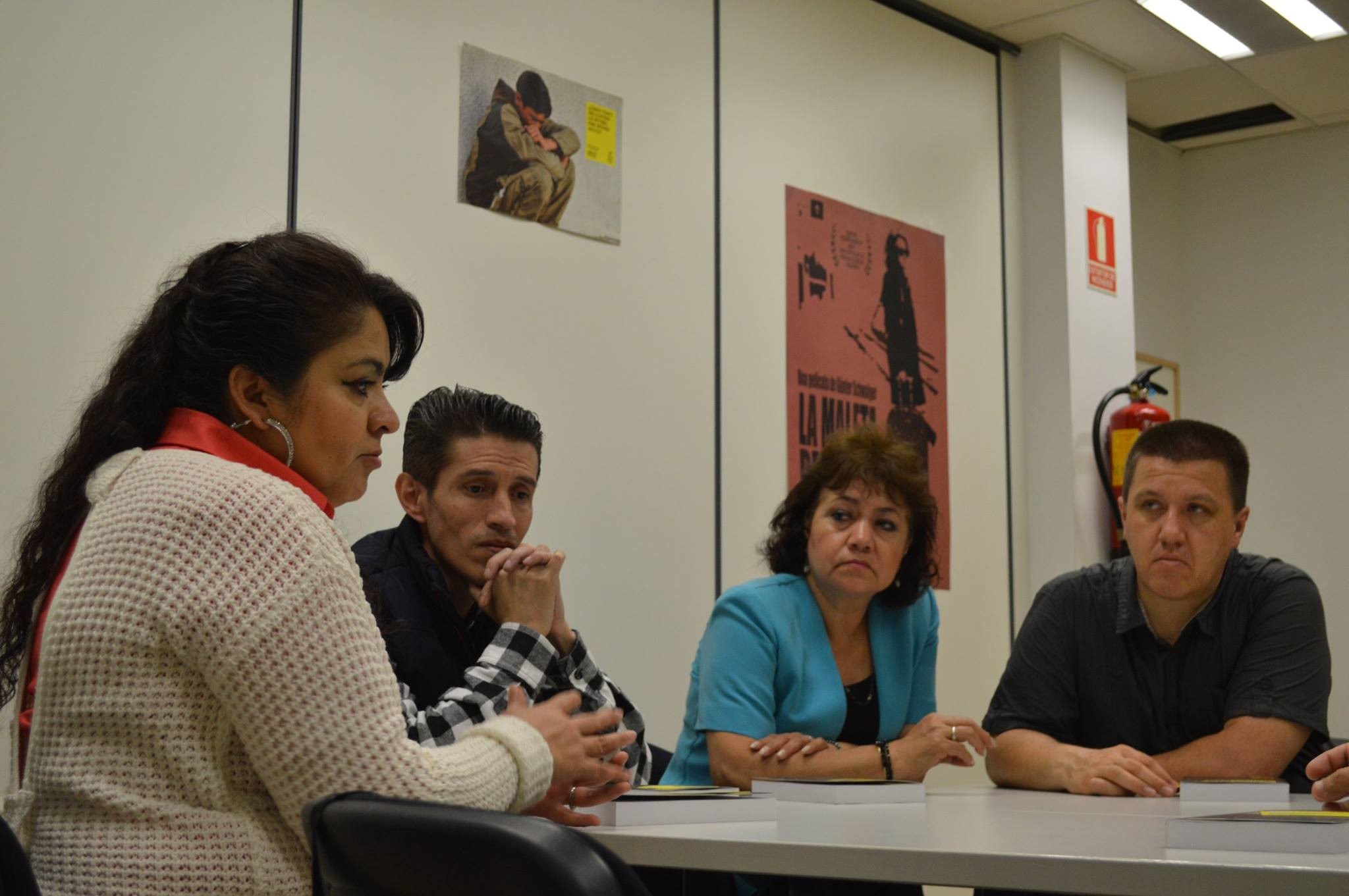 En Aministía Internacional con Nestora Salgado en Madrid. Foto: Guadalupe Lizárraga / LAP