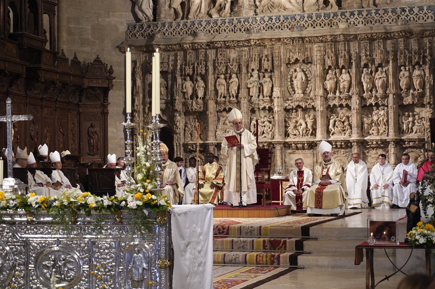 Aguado Cuesta presiding Mass in Spain, 2025.
