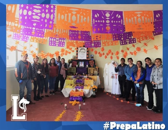 The offering memorializing Flores Martínez at the school where he used to act as chaplain, 2022.