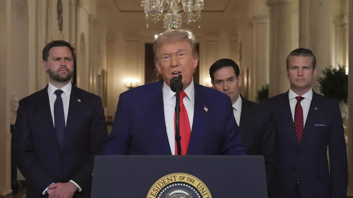 El presidente de EEUU Donald Trump junto a su vicepresidente, secretario de Estado y secretario de Defensa. Foto: EFE/EPA/Carlos Barria / POOL El presidente de EEUU Donald Trump junto a su vicepresidente, secretario de Estado y secretario de Defensa. Foto: EFE/EPA/Carlos Barria / POOL