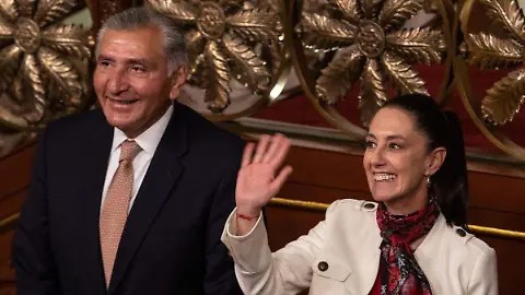 Adán Augusto López y Claudia Sheinbaum. Adán Augusto López y Claudia Sheinbaum.
