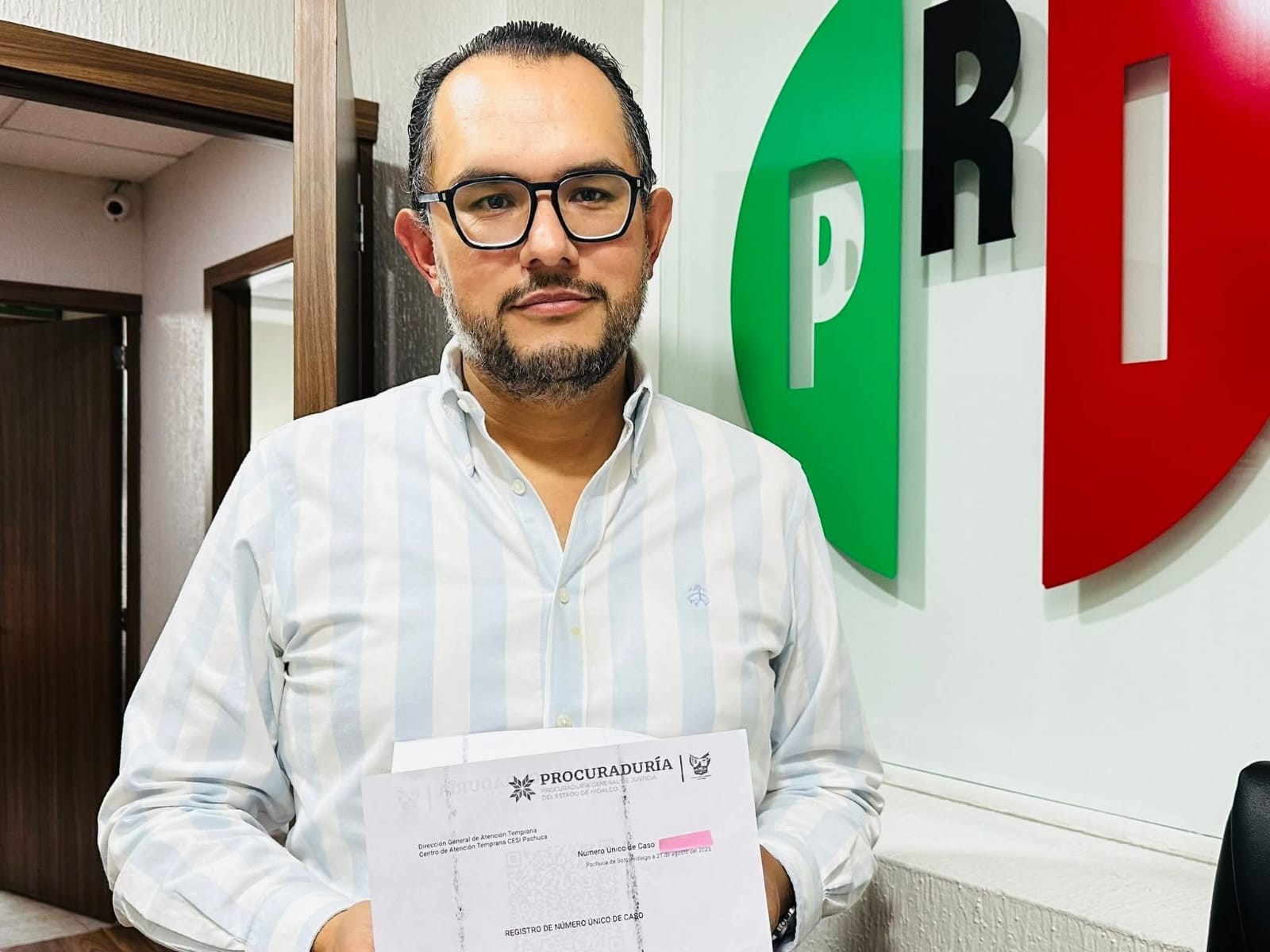 Dirigente del PRI en Hidalgo denuncia irrupción violenta en el partido