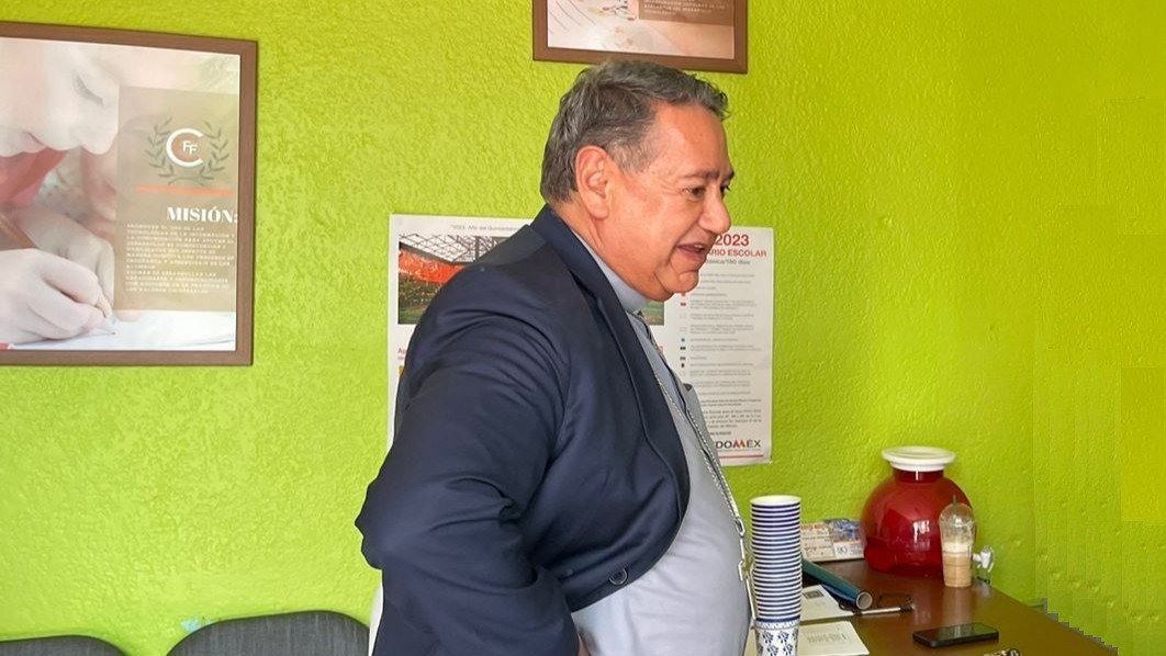 Bishop González Ramos at a private school in Nicolás Romero, diocese of Izcalli. March 2023. From his diocese's social media. Bishop González Ramos at a private school in Nicolás Romero, diocese of Izcalli. March 2023. From his diocese's social media.