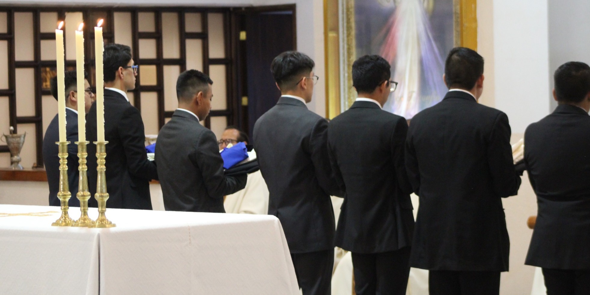 Seminarians of the diocese of Izcalli before receiving their cassocks at their seminary's chapel, June 2025. From the diocese's social media. Seminarians of the diocese of Izcalli before receiving their cassocks at their seminary's chapel, June 2025. From the diocese's social media.