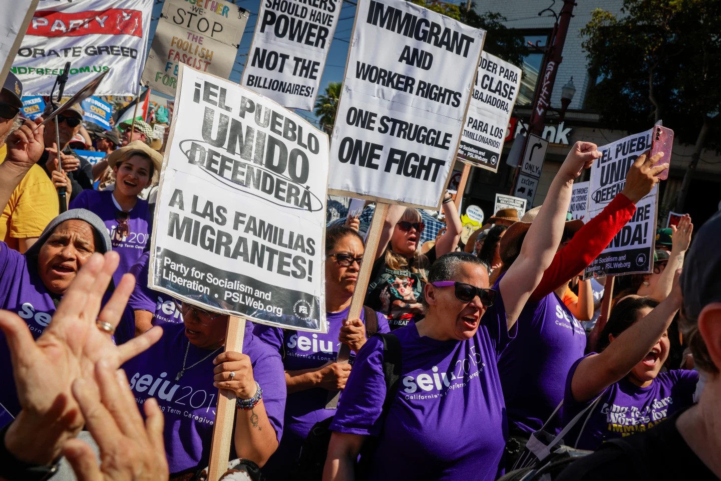 Protestas contra Trump, ICE y bajos salarios en el Día del Trabajo