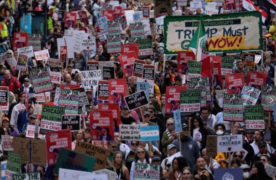 Protesta masiva en Washington contra el control policial de Trump