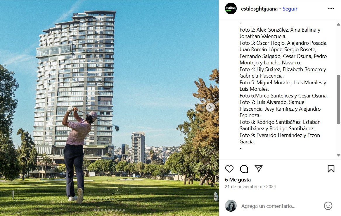 Fernando Salgado promocionando el evento de golf, entre los arrobados Marco Santelices. 