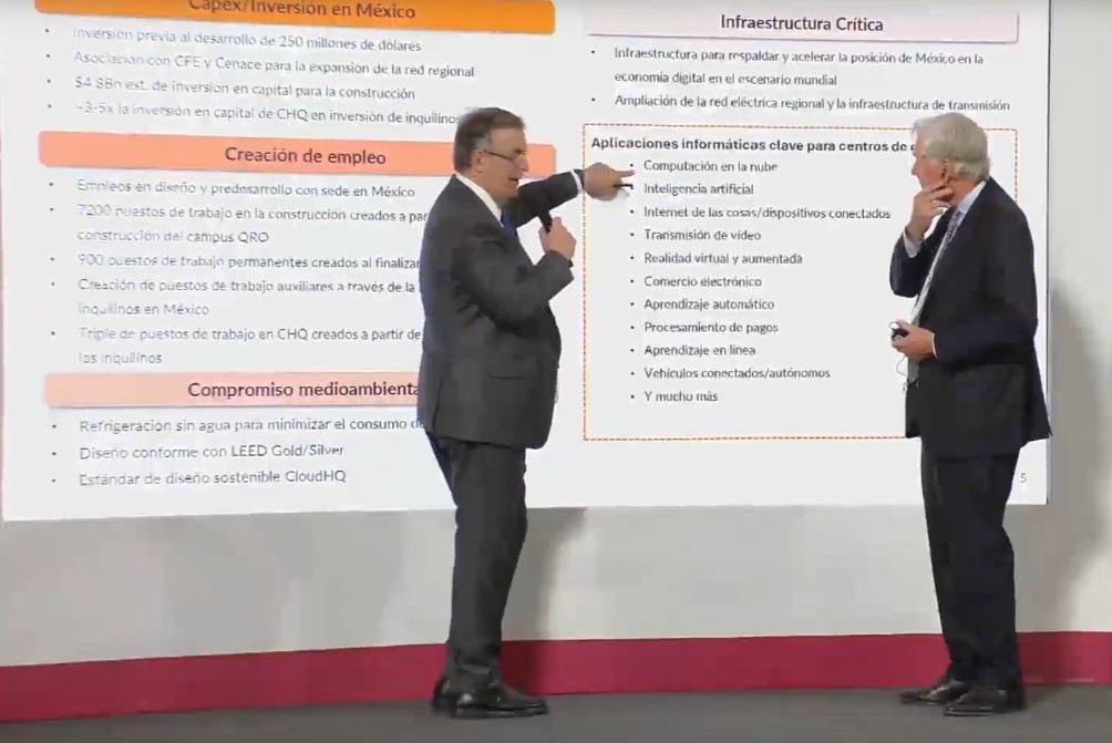 Ebrard y Harney durante la actividad del 25 de septiembre de 2025.